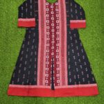 SAMBALPURI ANARKALI KURTI-BLACK