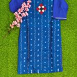 SAMBALPURI Straight Kurti (Small Size-Blue)