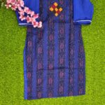 SAMBALPURI Straight Kurti (Small Size-Deep Blue)