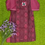 SAMBALPURI Straight Kurti (Small Size-Maroon)